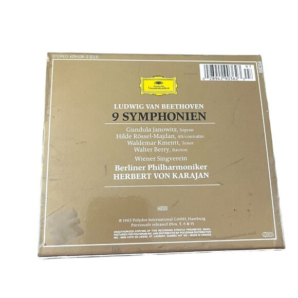 Beethoven Complete 9 Symphonies 5xCD Box Set Karajan Berlin 1963 Classical Music - Picture 3 of 16